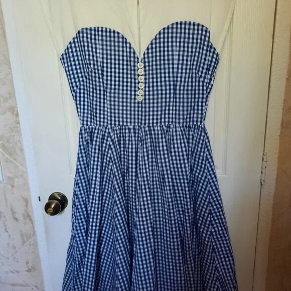 Trashy diva blue gingham hopscotch dress - Picture 2 of 2